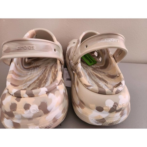 New Crocs Classic Crush Marbled Clog Size M10/W12 Bone Multiple - Picture 5 of 11